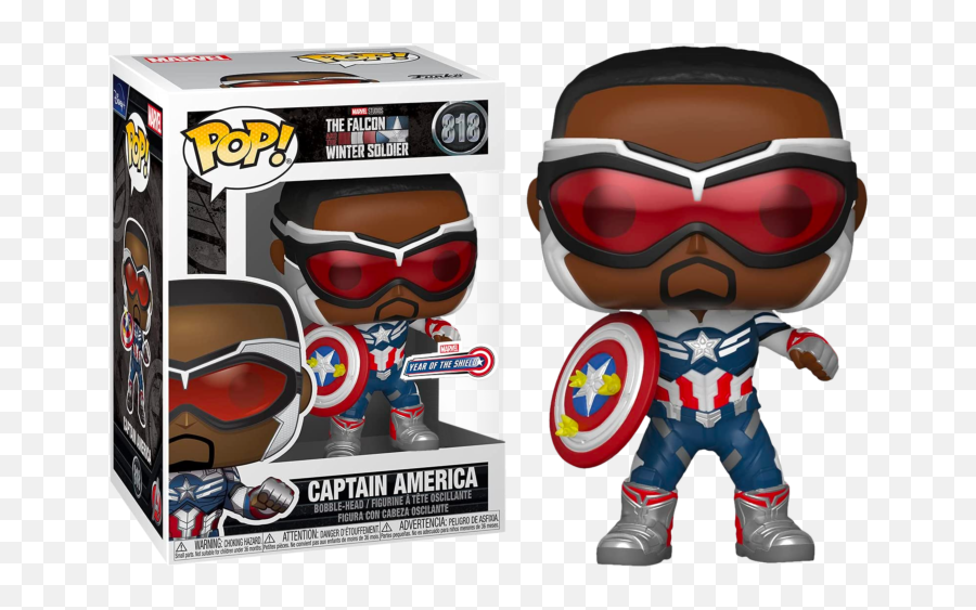 Funko Pop The Falcon And Winter Soldier - Captain America Year Of The Shield 818 Falcon And The Winter Soldier Funko John Walker Png,Bucky Barnes Icon