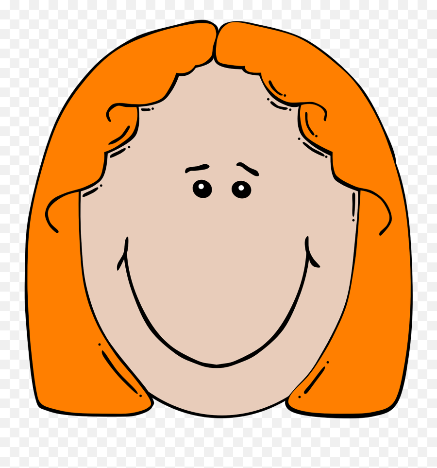 Girl Ginger Hair Child - Brown Hair Girl Head Clipart Png,Ginger Icon