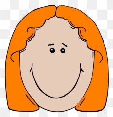 Girl Ginger Hair Child - Brown Head Clipart png