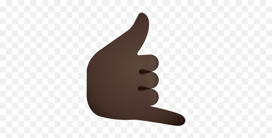 Call Me Hand Dark Skin Tone Icon In Emoji Style - Sign Language Png,Hand Waving Icon