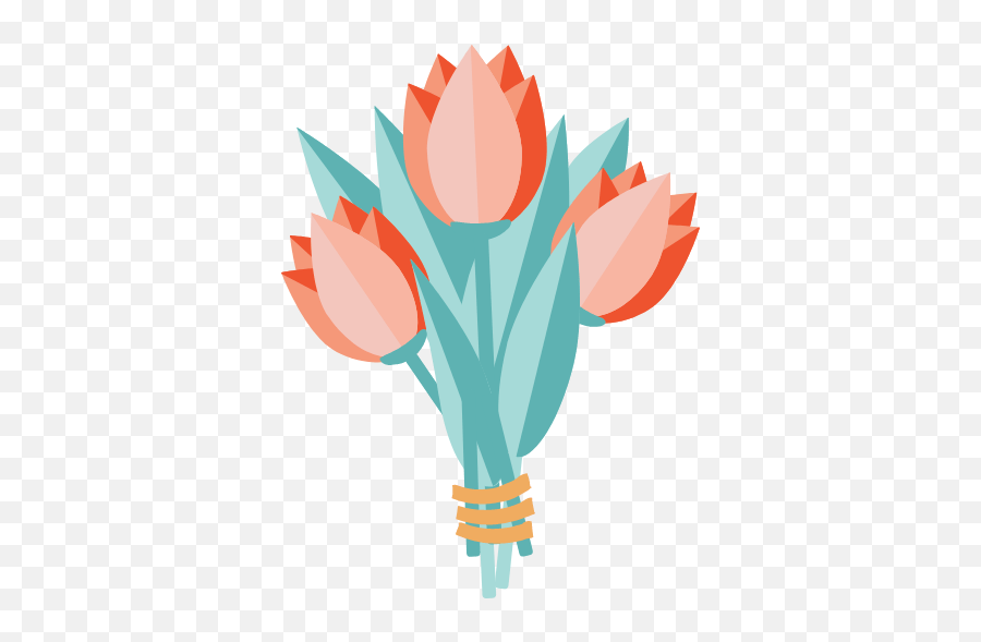 Tulip Bouquet Graphic - Flower Bouquet Clip Art Free Water Lilies Png,Tulip Icon