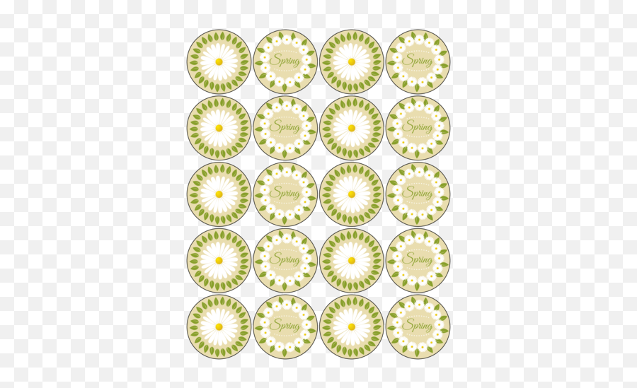 Flower Circle - Label Templates Ol5375 Onlinelabelscom Coin Png,Flower Circle Png