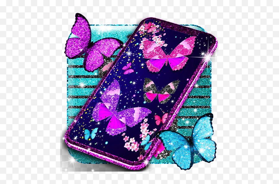 Glitter Butterfly Wallpapers 197 Download Android Apk Aptoide - Butterfly Glitter Wallpaper For Girls Hd Png,Pink Butterfly Icon