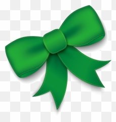 Green Ribbon - Bow Transparent png