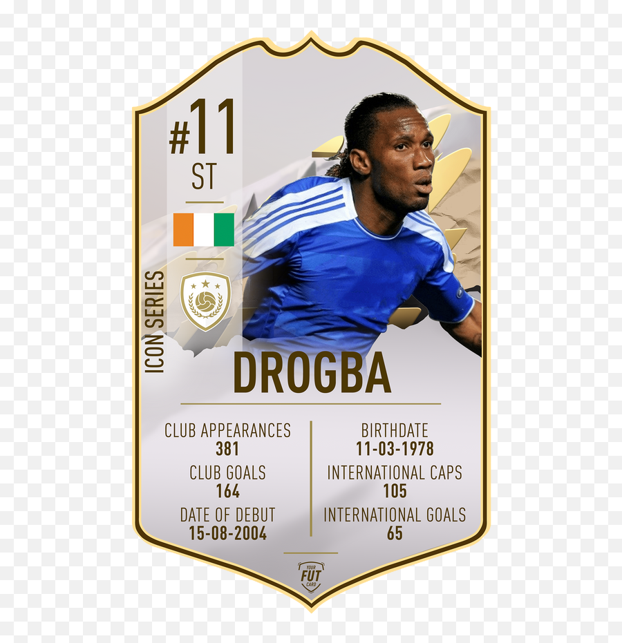 Icon Series - Didier Drogba Ronaldinho Card Png,Ronaldinho Icon