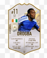 Icon Series - Didier Drogba Ronaldinho Card png