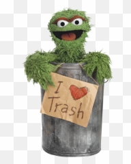 Oscar The Grouch I Love Trash Png Image - Oscar The Grouch I Love Trash,Oscar The Grouch Png