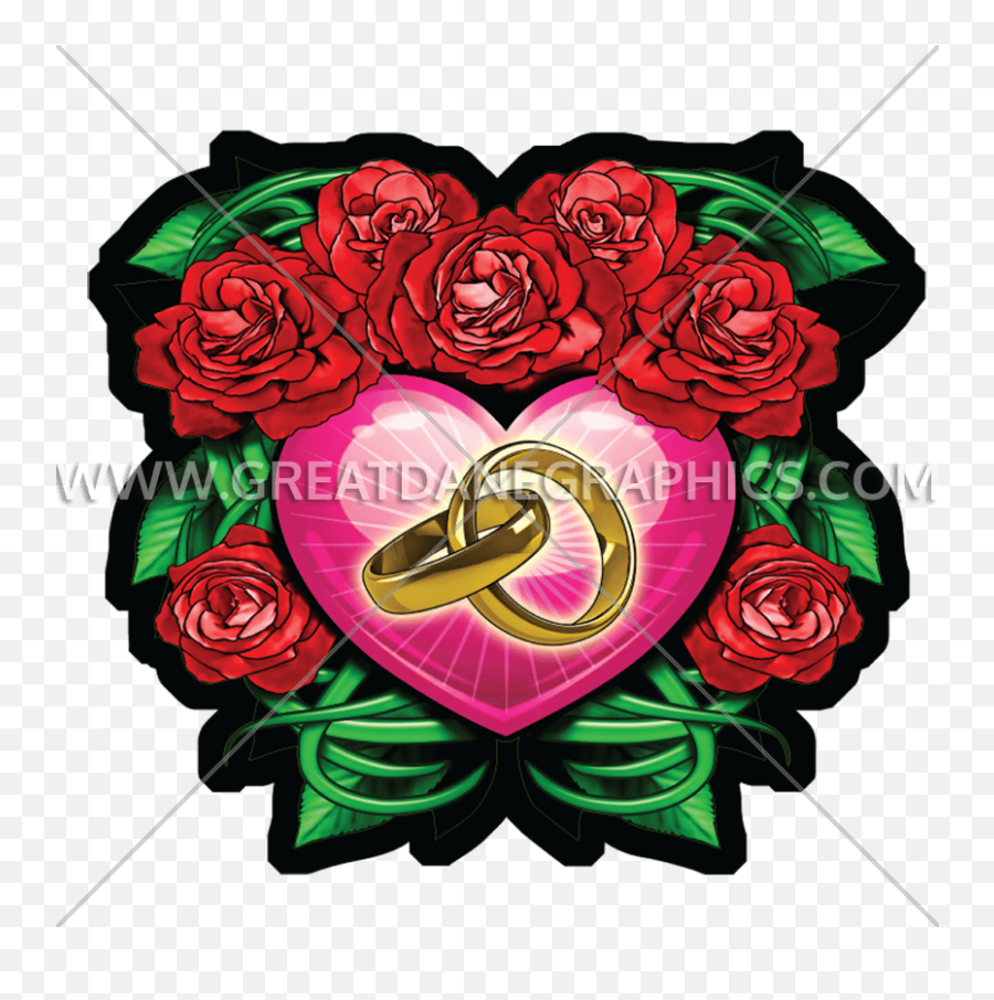 Anniversary Roses Heart Production Ready Artwork For T - Artificial Flower Png,Rose Heart Png