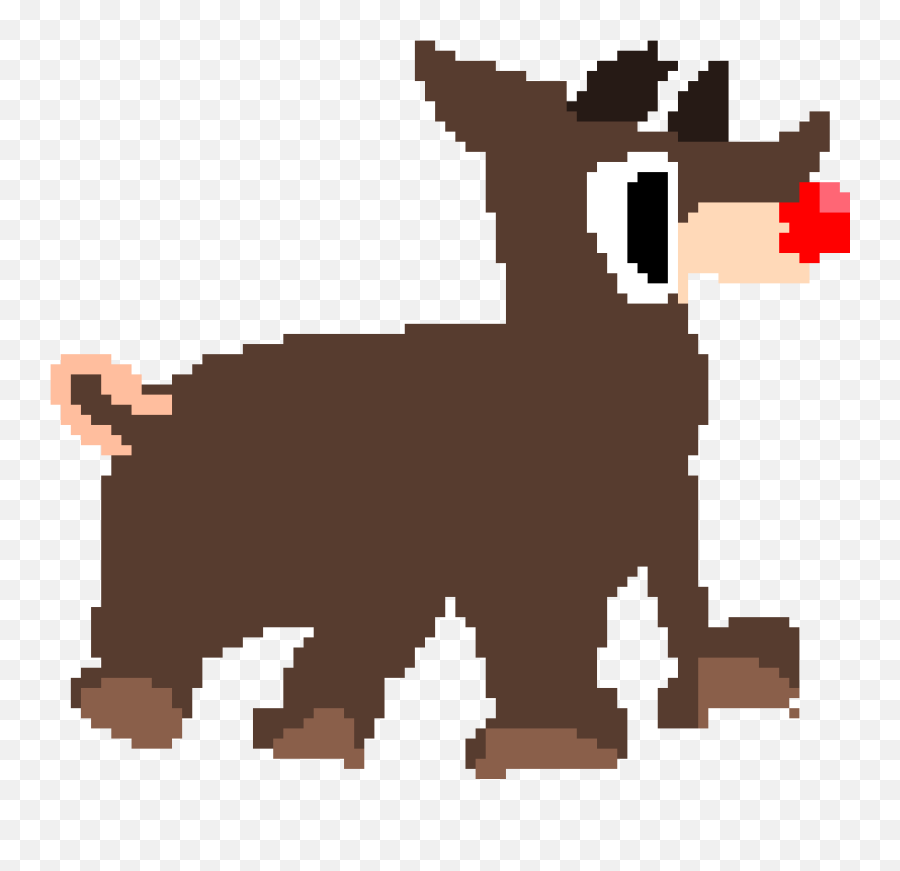 Rudolph The Red Nosed Reindeer Pixel Art Maker - Clip Art Png,Rudolph Png