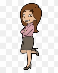 Filea Happy And Confident Cartoon Businesswomansvg - Cartoon Business Woman Png,Business Woman Png