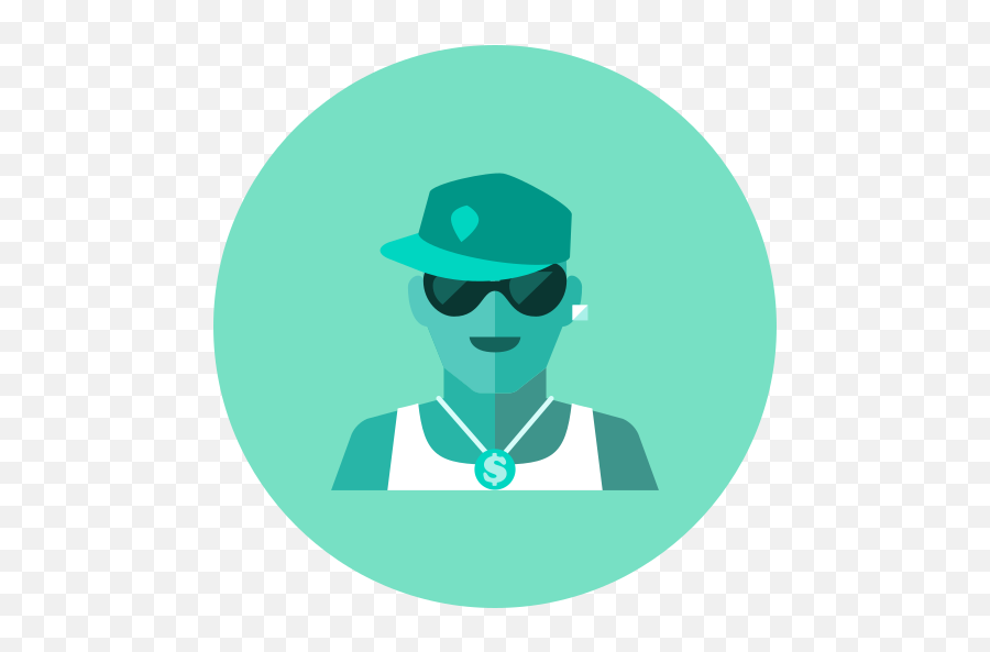 Rapper Free Icon Of Kameleon Green Round - Raperos Icono Png,Rapper Logo