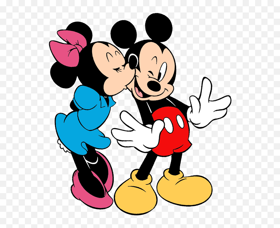 Mickey Minnie Mouse Clipart - Mickey Mouse Kiss Minnie Mouse Png,Mickey And Minnie Png