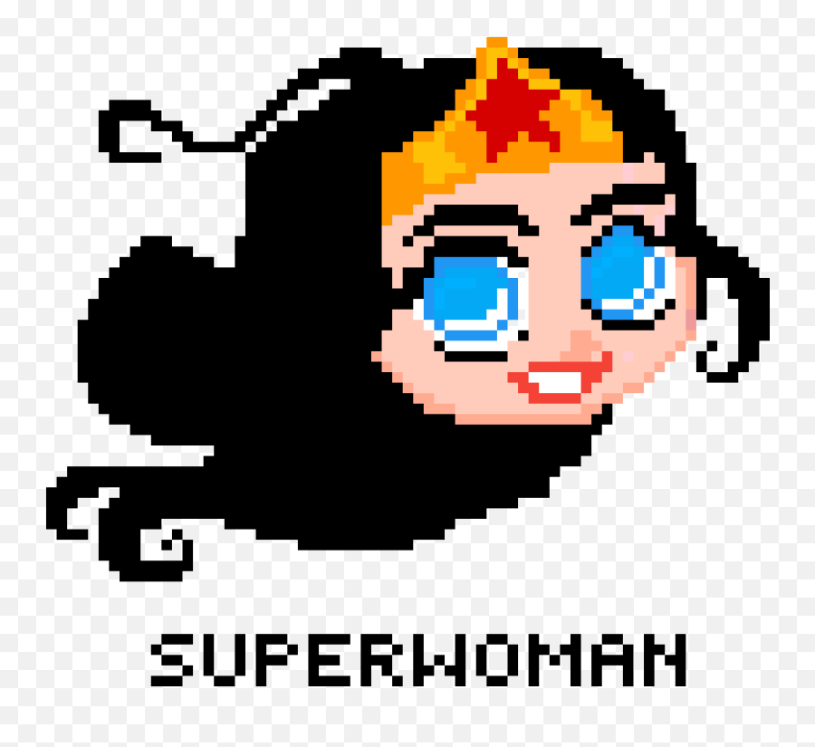 Editing Superwoman - Free Online Pixel Art Drawing Tool Illustration Png,Superwoman Logo