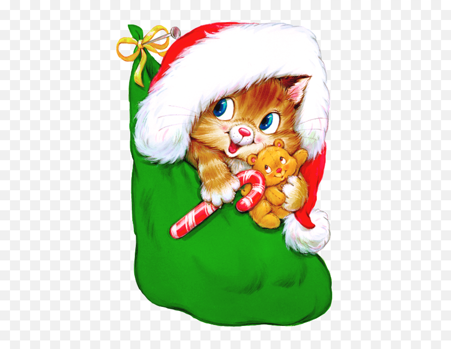 Transparent Christmas Kitten With Candy 950446 - Png Images Christmas Kitten Clipart,Kittens Png