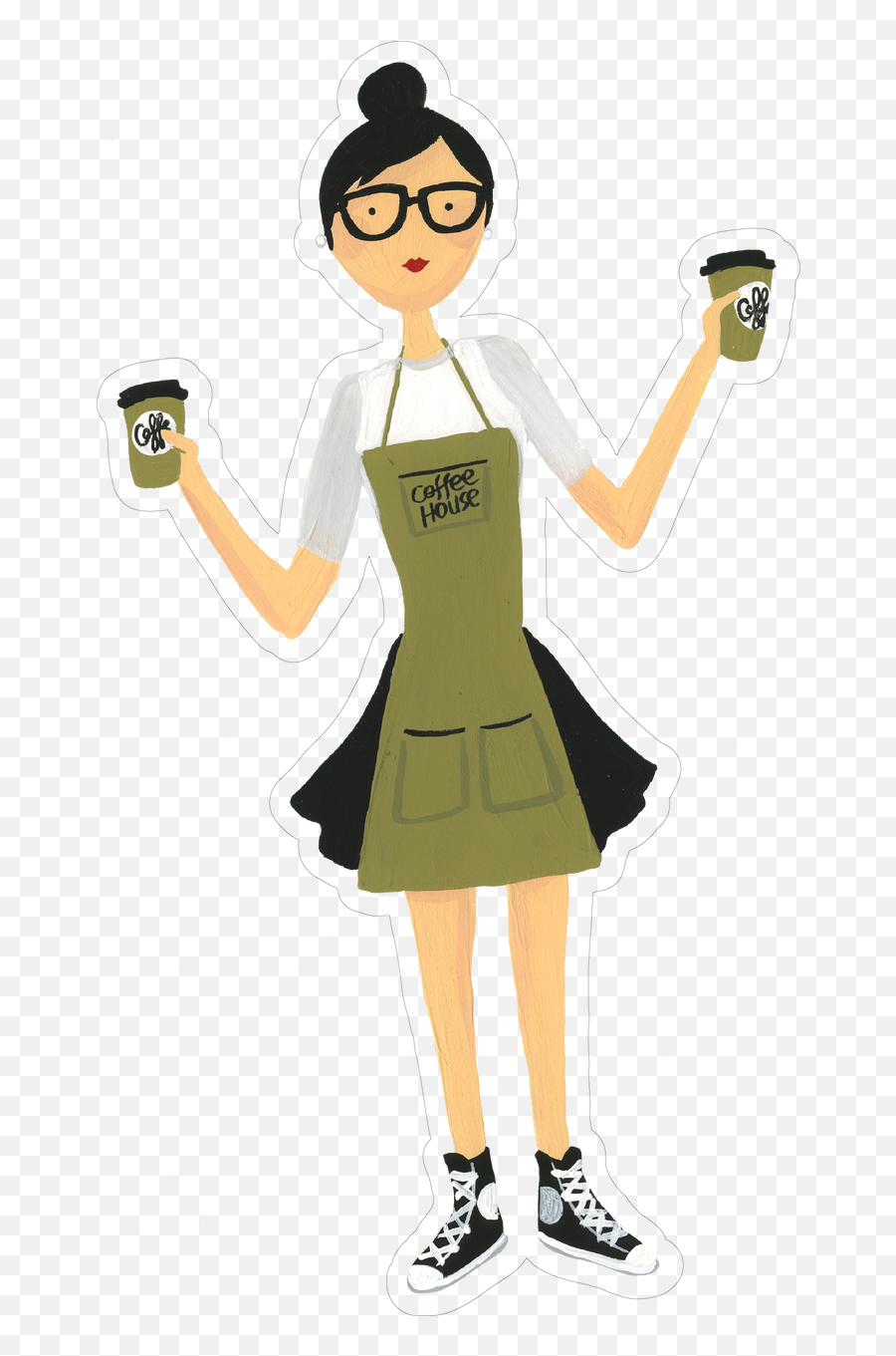 Barista Print Cut File - Barista Png,Barista Png