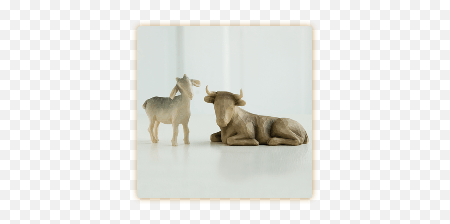Download Hd Demdaco Willow Tree - Willow Tree Nativity Ox Willow Tree Ox And Goat Figurine Png,Willow Tree Png