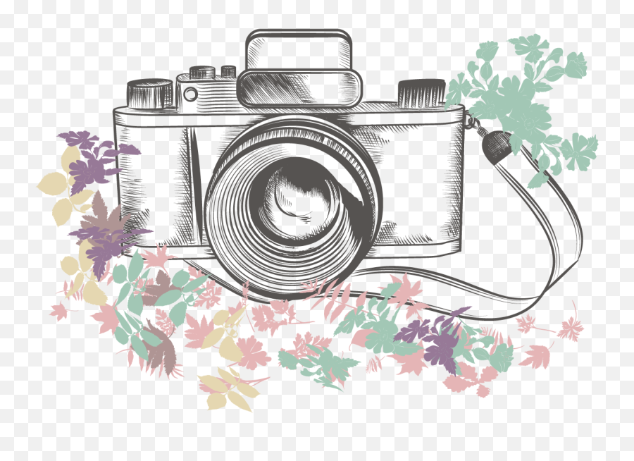 Download Camera Drawing Png - Vintage Camera Drawing Png Watercolor Camera Png,Vintage Camera Png