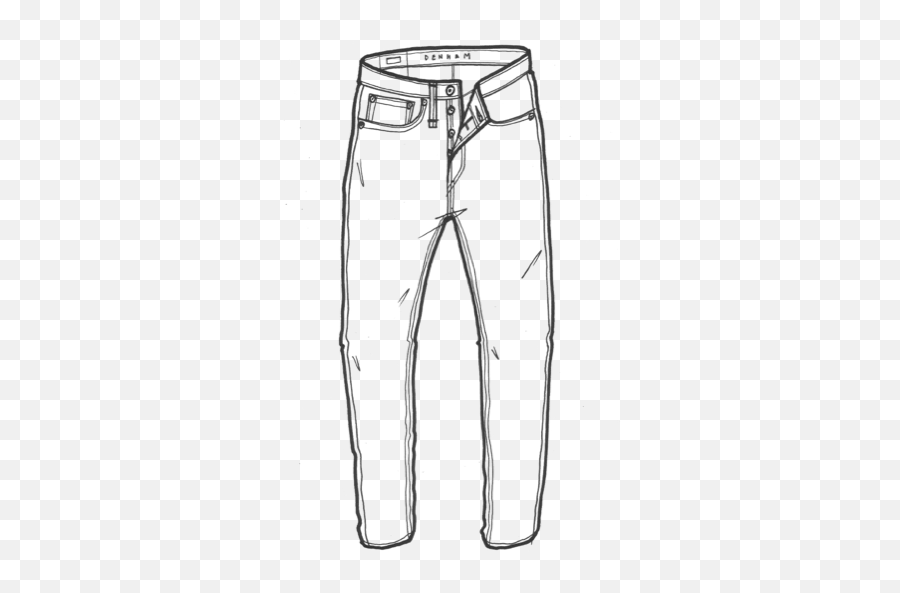 Black And White Clipart Of Jeans - Jeans Clipart Black And White Png,Ripped Jeans Png