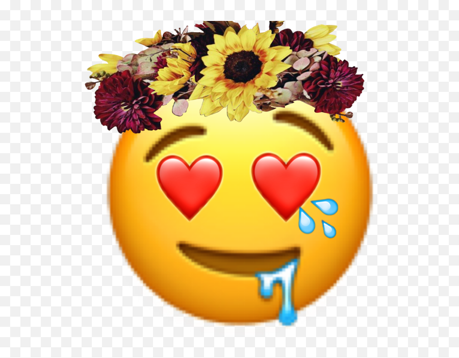 Download Hd Freetoedit Emoji Sticker Girly Crown Emojiedit - Iphone Drooling Emoji Png,Cute Emoji Png