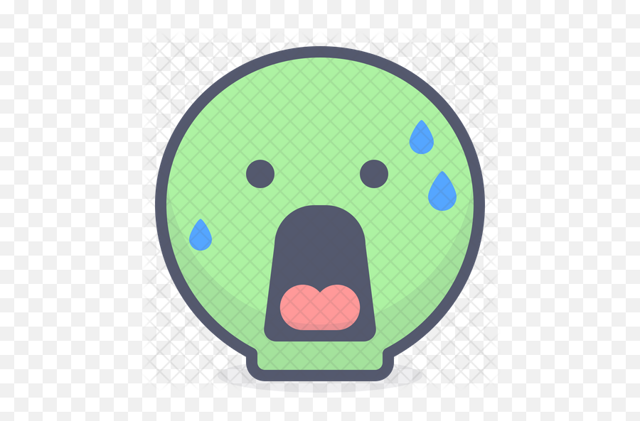 Shocked Emoji Icon Of Colored Outline - Cartoon Png,Shocked Png
