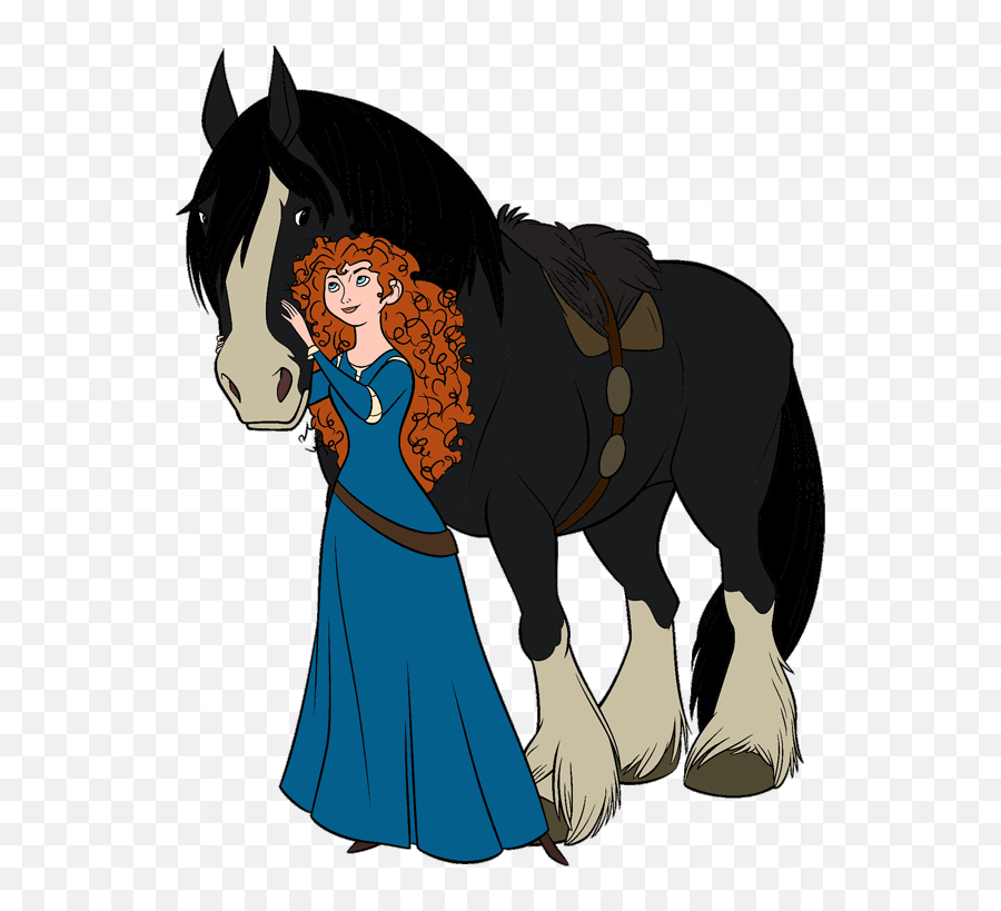 Riding Angus Merida - Disney Brave Merida With Horse Png,Horses Png