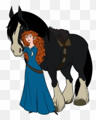 Riding Angus Merida - Disney Brave Merida With Horse Png,Horses Png