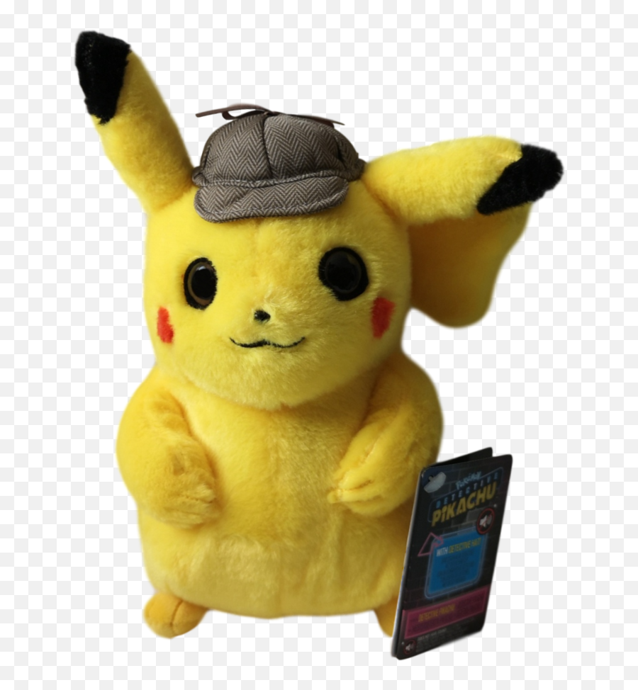 Official Pokemon 8 Plush - Detective Pikachu Stuffed Toy Png,Detective Pikachu Png
