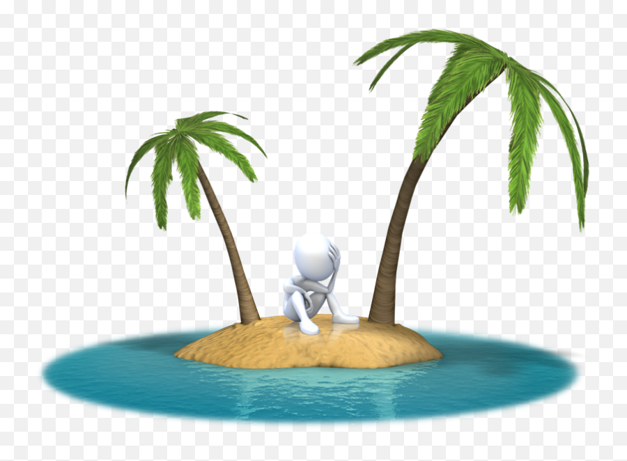 Sitting Alone - Alone On An Island Png,Island Transparent