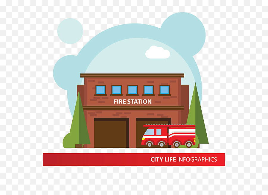 Fire Station Clipart Transparent Png 11 - Fire Station City Clipart,Fire Clipart Transparent