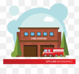 Fire Station Clipart Transparent Png 11 - Fire Station City Clipart,Fire Clipart Transparent