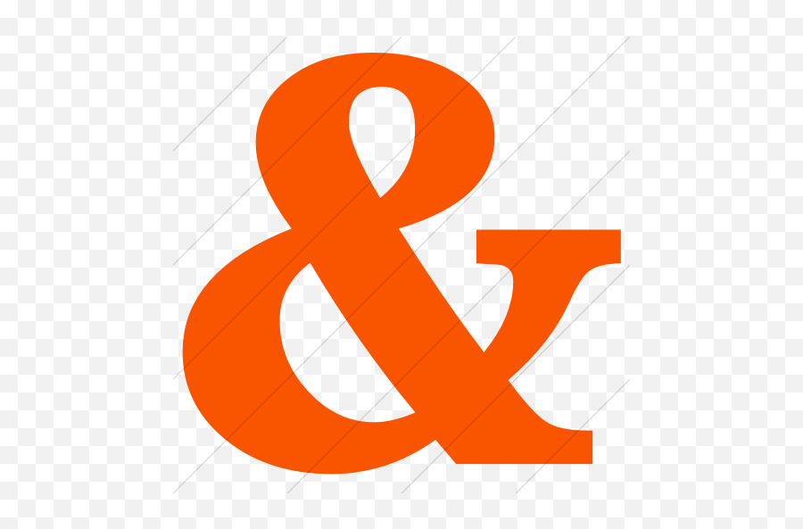 Iconsetc Simple Orange Classica Ampersand Icon - Orange Ampersand Png,Ampersand Png