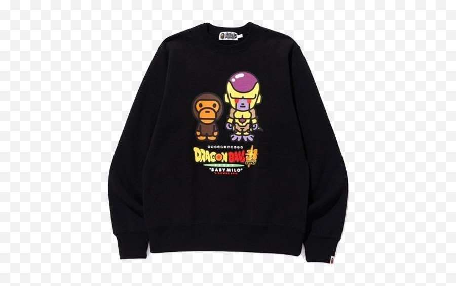 A Bathing Ape X Dragonball Super Golden Frieza Crewneck - Black Bape X Dragon Ball Super Png,Frieza Png