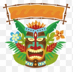 Vector Tiki Banner Freeuse Stock - Tiki Clipart Png,Hawaiian Png