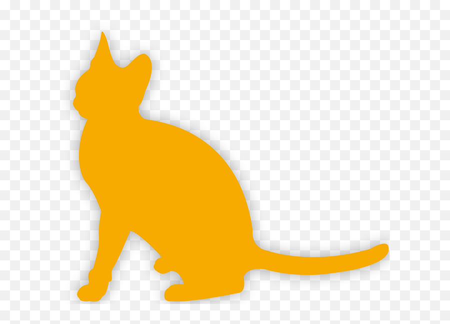 Download White Cat Silhouette Yellow Png - Yellow Cat Silhouette Png,White Cat Png