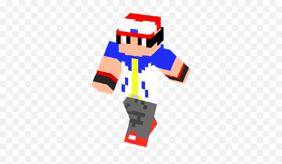 Pokemon Ash Skin Minecraft Skins - Fictional Character Png,Pokemon Ash Png