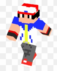 Pokemon Ash Skin Minecraft Skins - Fictional Character Png,Pokemon Ash Png