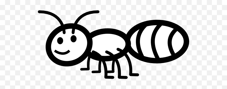 White Ant Clip Art - Vector Clip Art Online Ant Black And White Clipart Png,X Png White