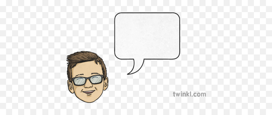 Boys Head With Speech Bubble Illustration - Twinkl Speech Bubble With Boy Png,Cartoon Speech Bubble Png