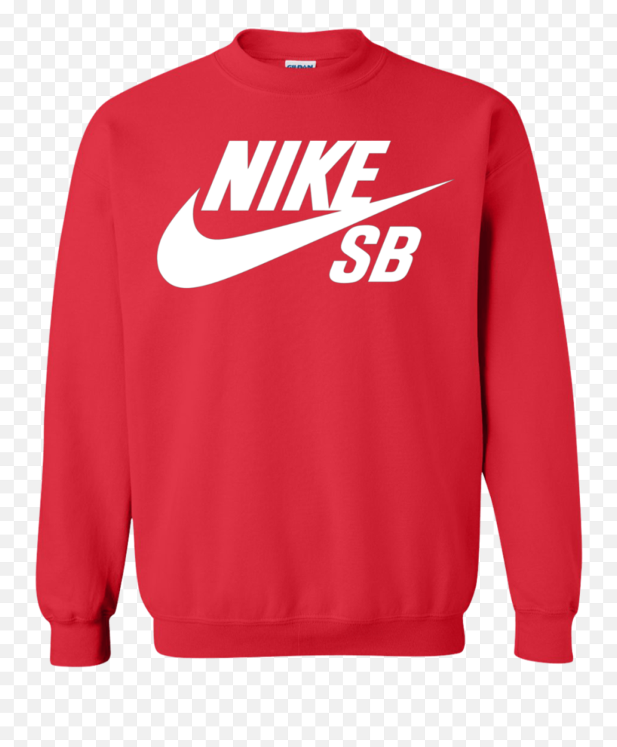 Nike Sb Logo Printed Sweater - Long Sleeve Png,Red Nike Logos