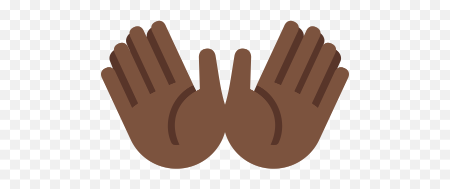 Open Hands Emoji With Dark Skin Tone Meaning And Pictures - Black Hands Emoji Png,Open Hand Png
