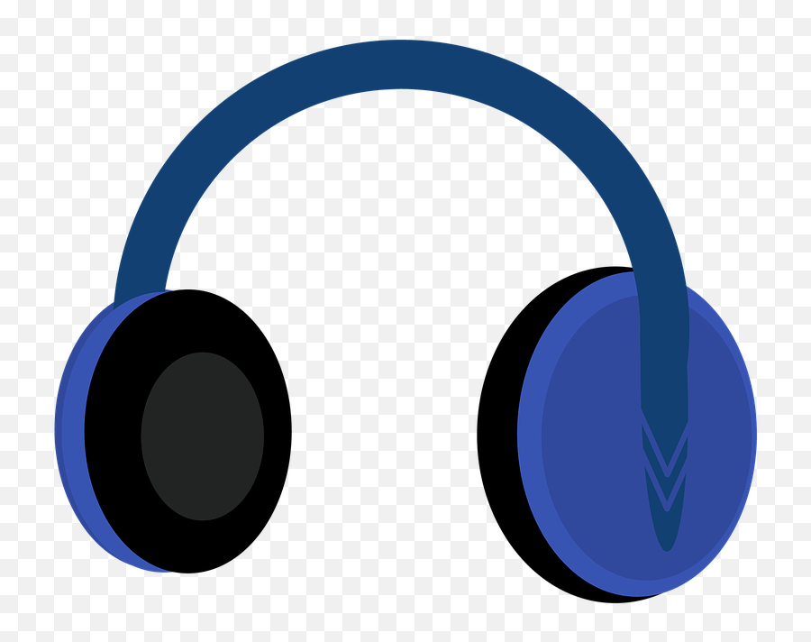Headphones Blue Black - Headphones Blue Png,Headphones Vector Png