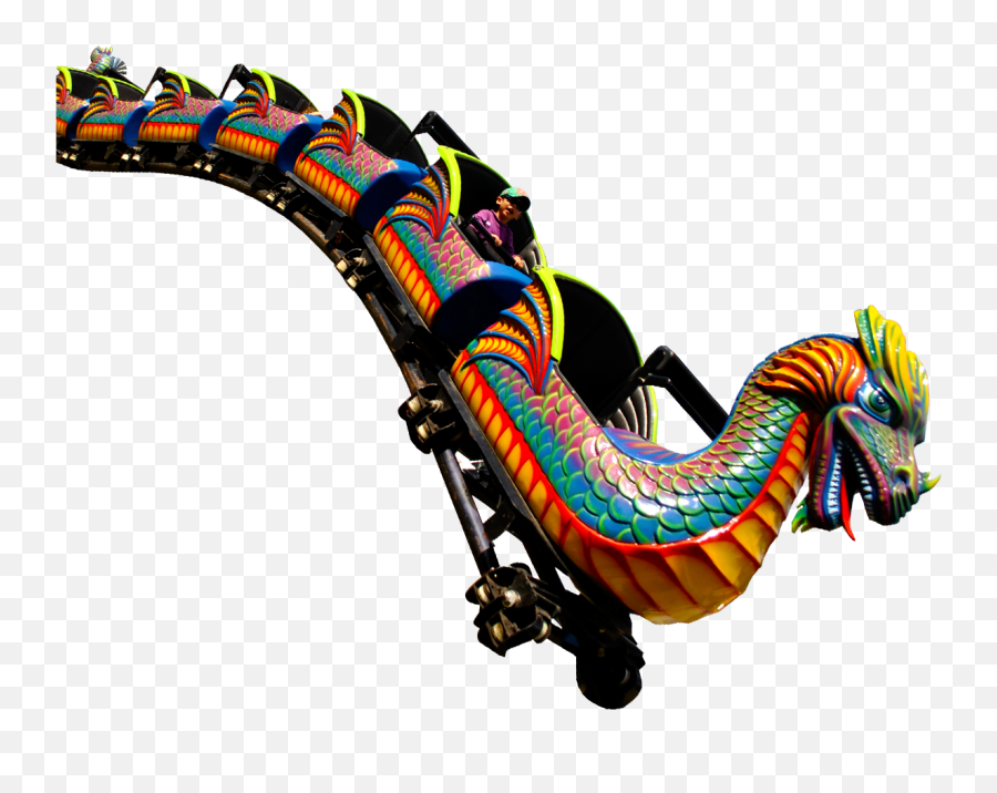 Download Hd Dragon Wagon Roller Coaster - Roller Coaster Ride Dragon Wagon Roller Coaster Png,Roller Coaster Transparent