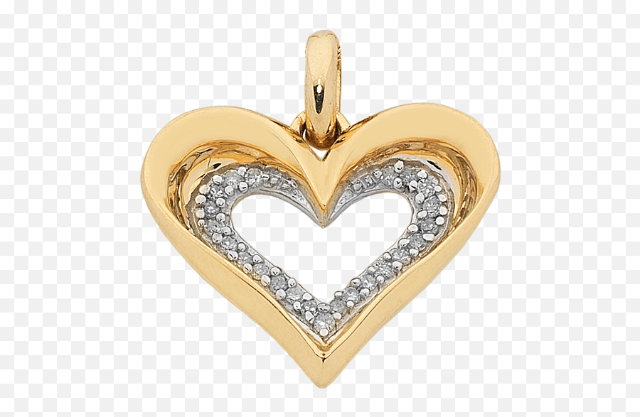 Diamond Pendant - Yellow Gold Diamond Heart Pendant 762047 Locket Png,Gold Heart Png