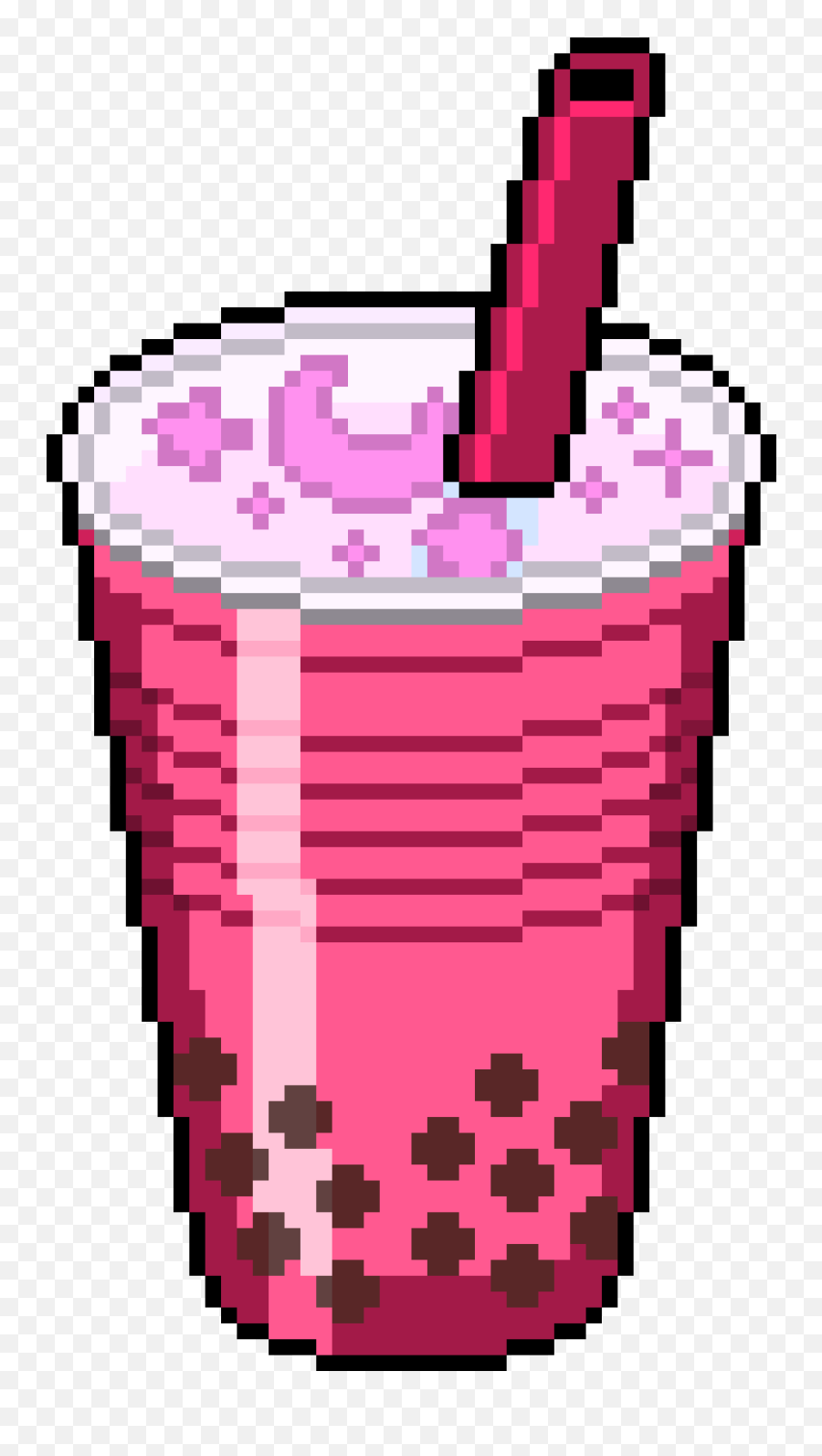 Boba Magenta Pixel Art Maker - Bubble Tea Pixel Art Png,Boba Png