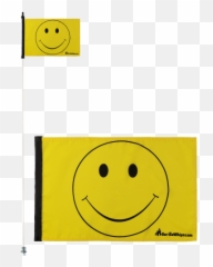 Yellow Smiley Face 12 X 18 Safety Flag Black Or White 14 6u0027 Whip - Happy png