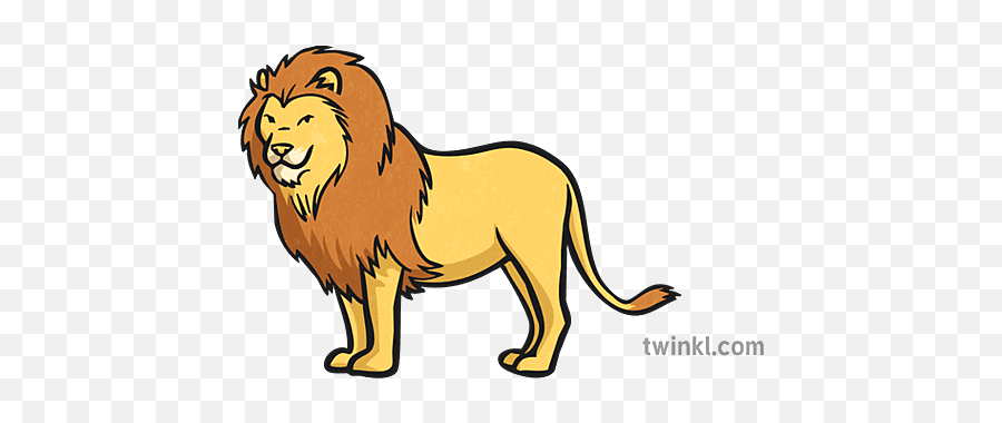 Lion Zoo Map Icon Illustration - Twinkl Animal Figure Png,Lion Icon Png