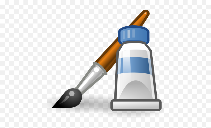 Paint Application For Pc Icon Vector Clip Art Public - Paintbrush Clipart Png,Linux Icon Vector