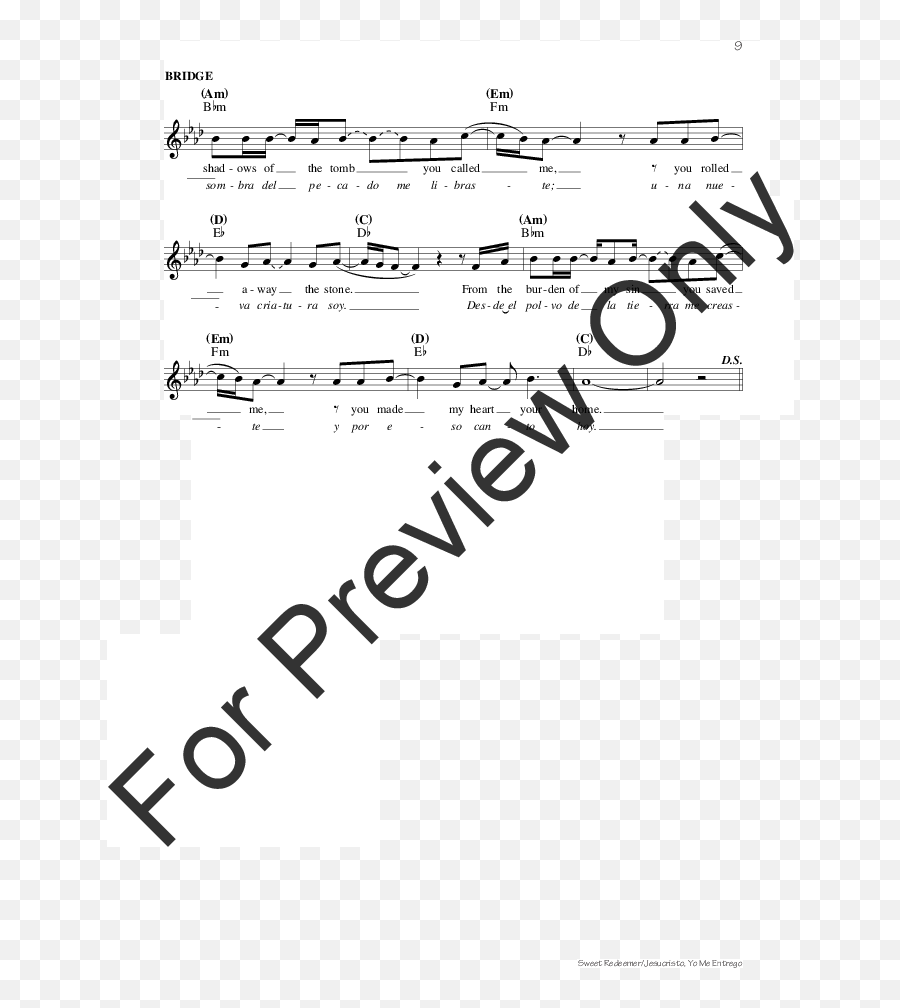 Jesucristo Yo Me Entrego Thumbnail - Sheet Music Png,Jesucristo Png