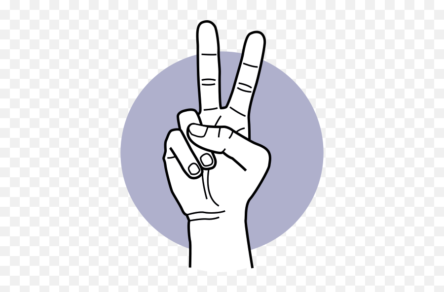 Hand Icon Gestures Peace Victory Win - V Sign Png,Win Icon