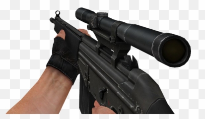 Download Hd V G3sg1 Css - Sniper Gun With Hand Png